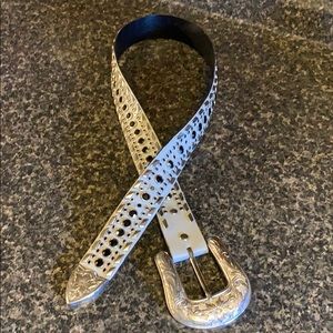 Studded belt. Genuine leather